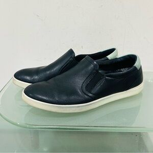 ECCO Shoes Womens 39 US 8,5 Slip‎ On Sneakers Black Leather Casual